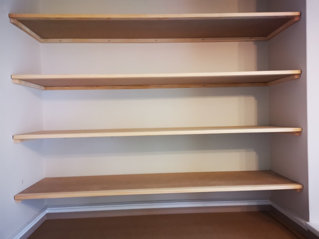 Shelves installed by a carpenter in southampton